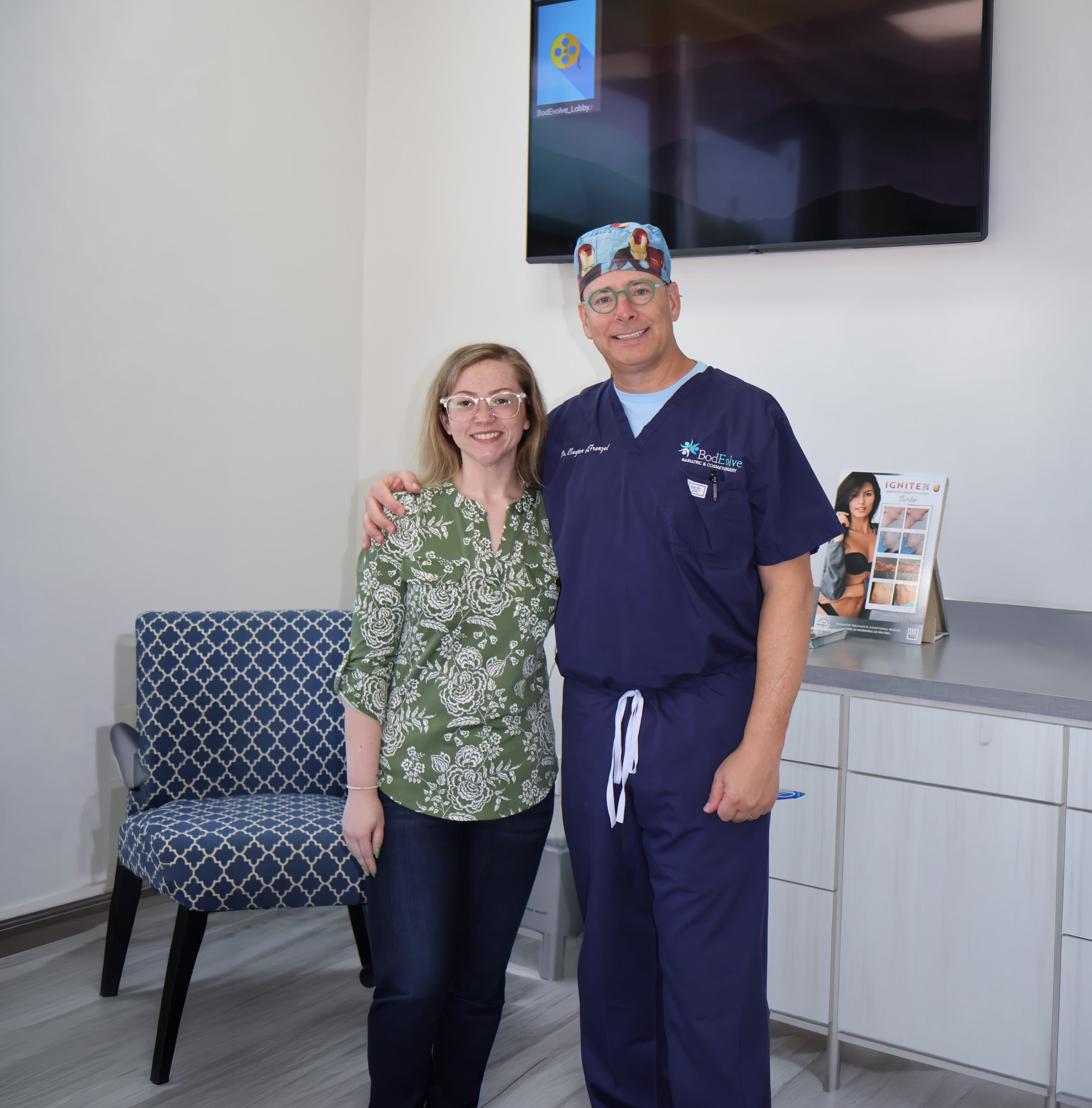 After photograph with a BodEvolve care team member, supplied by BodEvolve.